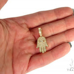 14K Gold Hamsa Diamond Pendant 66169 - Image 5
