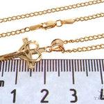 10K Yellow Gold Heart Crucifix Cross Charm 24 Inches Cuban Link Chain Set 61811 - Image 4