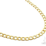 10K Yellow Gold Hollow Curb Link Chain 20 Inches 4.2mm   61601 - Image 2