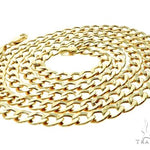 10K Yellow Gold Hollow Curb Link Chain 20 Inches 4.2mm   61601 - Image 4