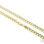 10K Yellow Gold Hollow Cuban Curb Link Chain 20 Inches 5mm 65456 - Image 1