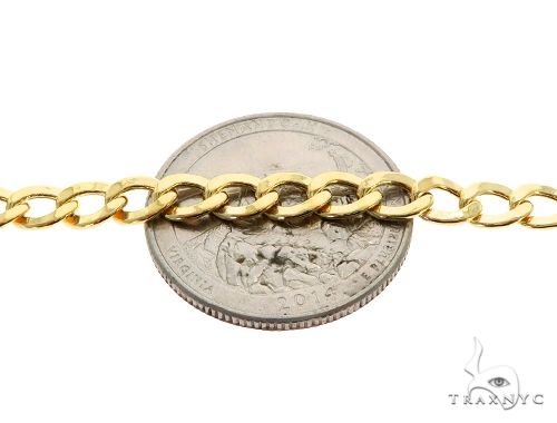 10K Yellow Gold Hollow Curb Link Chain 20 Inches 5.3mm, photo 3 of 3