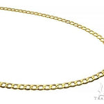 10K Yellow Gold Hollow Curb Link Chain 22 Inches 4.5mm   66569 - Image 2