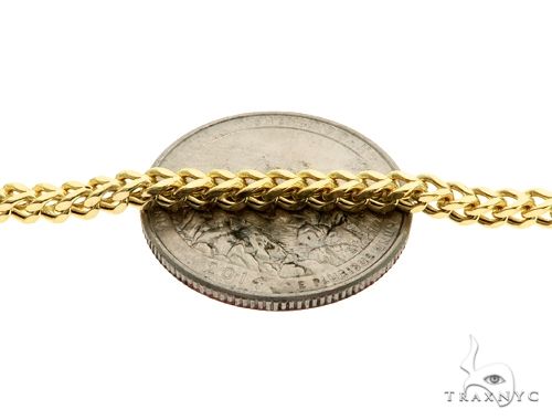 10K Yellow Gold Hollow Franco Link Chain 20 Inches 2.8mm   64046 - Image 3