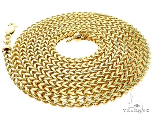 10K Yellow Gold Hollow Franco Link Chain 20 Inches 2.8mm   64046 - Image 4