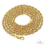 10K Yellow Gold Hollow Rope Chain 22 Inches 3.8mm   66623 - Image 4