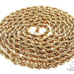 10k Yellow Gold Hollow Rope Link Chain 18 Inches 2.1mm 64436 - Image 3