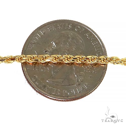 10K Yellow Gold Hollow Rope Link Chain 22 Inches 3mm   63422 - Image 4