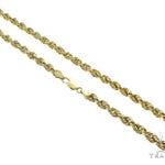 10K Yellow Gold Hollow Rope Link Chain 22 Inches 4mm   63392 - Image 1