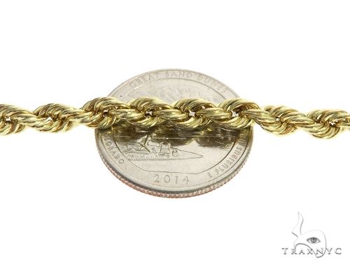 10k Yellow Gold Hollow Rope Link Chain 22 Inches 5mm 63386 - Image 3