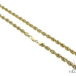 10k Yellow Gold Semi-Solid Rope Link Chain 24 Inches 4.7mm 66381 - Image 2