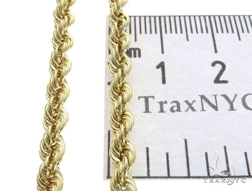 10k Yellow Gold Hollow Rope Link Chain 30 Inches 4mm 63388 - Image 5
