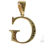 10K Yellow Gold Initial 'G' Pendant 58461 - Image 3