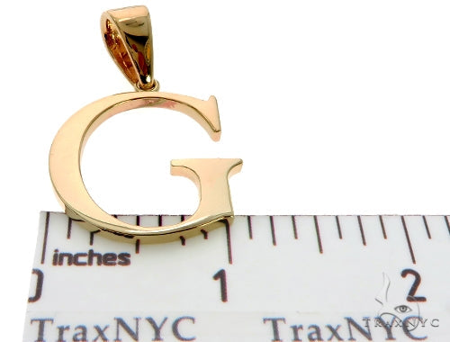 10K Yellow Gold Initial 'G' Pendant 58461 - Image 6