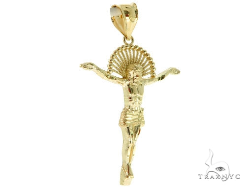 10K Gold Jesus Pendant L, photo 2 of 7