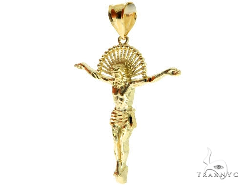 10K Gold Jesus Pendant L, photo 3 of 7