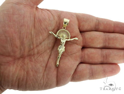 10K Gold Jesus Pendant L, photo 5 of 7