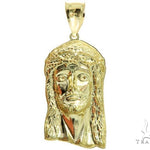 10K Yellow Gold Jesus Pendant L 57113 - Image 4