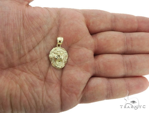 10K Gold Lion Head Pendant, photo 4 of 7