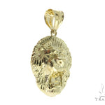 10K Gold Lion Head Pendant 56882 - Image 2
