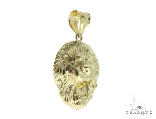 10K Gold Lion Head Pendant, photo 2 of 7