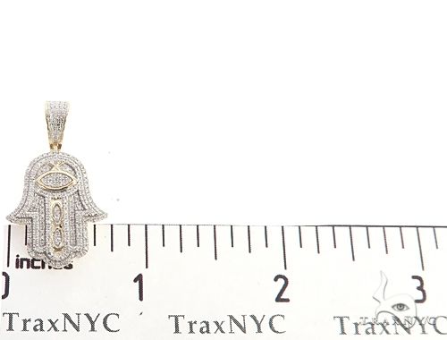 10K Gold Diamond Hamsa Pendant 63618, photo 8 of 9