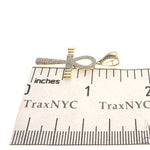 10K Gold Micro Pave Diamond Small Ankh Cross Crucifix 63611 - Image 6