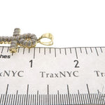 10K Gold Micro Pave Diamond Twisted Ankh Cross Crucifix 63617 - Image 6