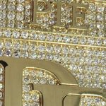 10K Yellow Gold Prong Diamond Custom Made Pie Flippa Pendant 63529 - Image 4