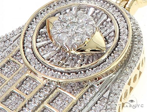 10K Gold Prong Diamond Mighty Eye of Providence Pendant 65322 - Image 4