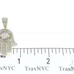 10K Gold Prong Diamond Mighty Eye of Providence Pendant 65322 - Image 6