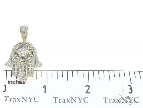 10K Gold Prong Diamond Mighty Eye of Providence Pendant 65322 - Image 6