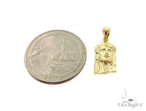 10K Gold Small Jesus Pendant XXS, photo 4 of 6