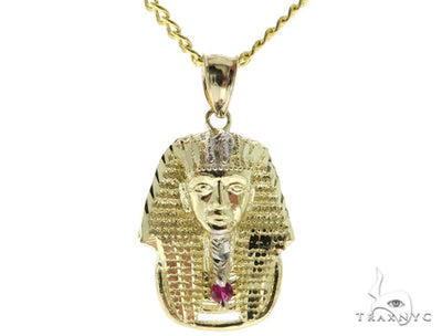 Small Pharaoh Pendant 20, 24 Inches Cuban Chain Set 56883 - Image 1