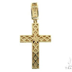 10K Yellow Gold Tension Diamond Cross 65877 - Image 3