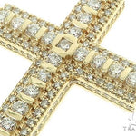 10K Yellow Gold Tension Diamond Cross 65877 - Image 4