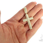 10K Yellow Gold Tension Diamond Cross 65877 - Image 5