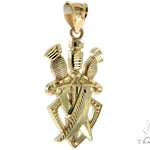 10K Gold Three Daggers Pendant 57100 - Image 2