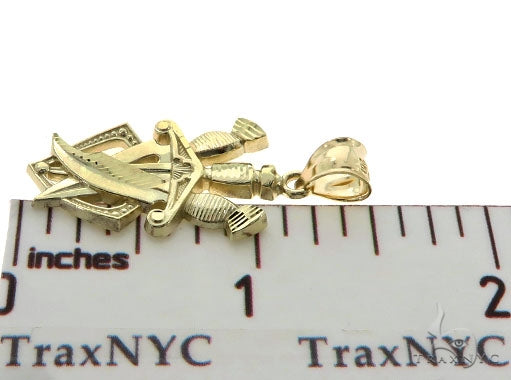 10K Gold Three Daggers Pendant, photo 7 of 7