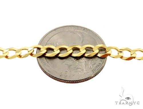 10K Yellow Gold Curb Link Chain 22 Inches 5mm   67264 - Image 3