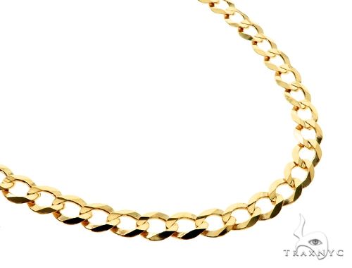 10k Yellow Gold Curb Link Chain 24 Inches 5mm   63795 - Image 2