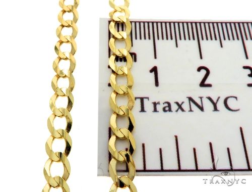 10k Yellow Gold Curb Link Chain 24 Inches 5mm   63795 - Image 6