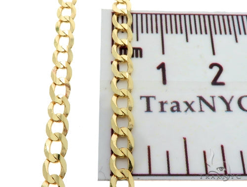 10k Yellow Gold  Curb Link Chain 26 Inches 4mm   57243 - Image 7