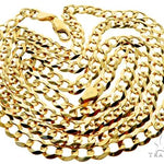 10k Yellow Gold Solid Curb Link Chain 28 Inches 5mm   63796 - Image 4