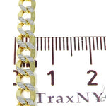 10k Yellow Gold Hollow Pave Curb Link Chain 22 Inches 5mm   57608 - Image 5