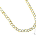 10k Yellow Gold Hollow Cuban Link Diamond Cut Chain 24 Inches 4.8mm   57609 - Image 2