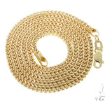 10k Yellow gold Hollow Franco Link Chain 2mm  20 Inches   57649 - Image 4