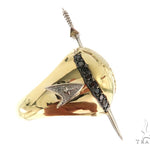 10KY Prong Black Diamond Sword Earth Ring 57222 - Image 4