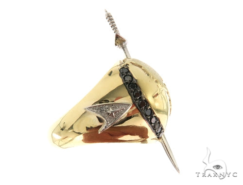10KY Prong Black Diamond Sword Earth Ring, photo 4 of 7