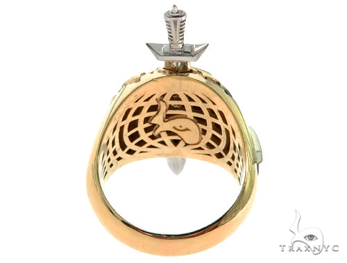 10KY Prong Black Diamond Sword Earth Ring 57222 - Image 5